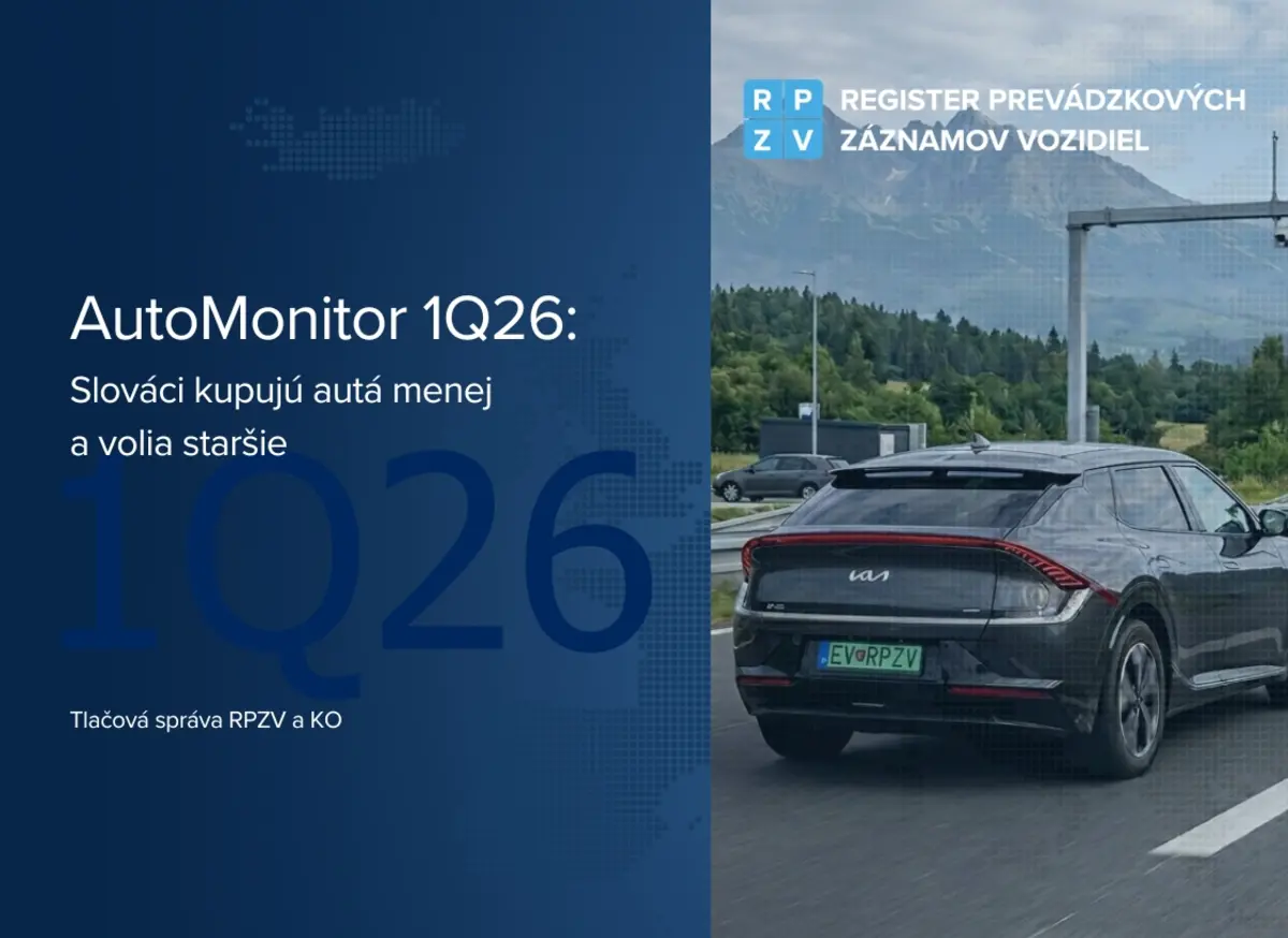 AutoMonitor 1Q26: Slováci kupujú autá menej a volia staršie